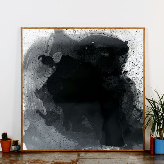 Abstract Black And White, Original Art, Painting, Wall Art, Darkroom Photography