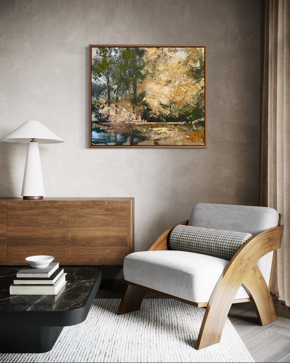 Golden Reflections By Belinda Reynell, 29 X 25, Artwork For Sale On Artfinder