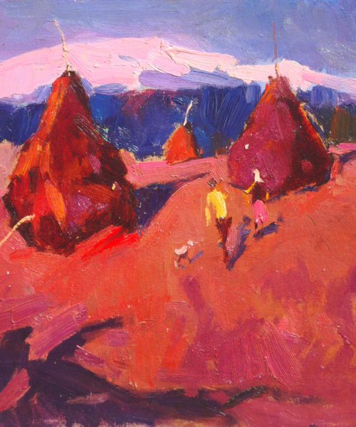 Near the Haystack by Alexander Shandor