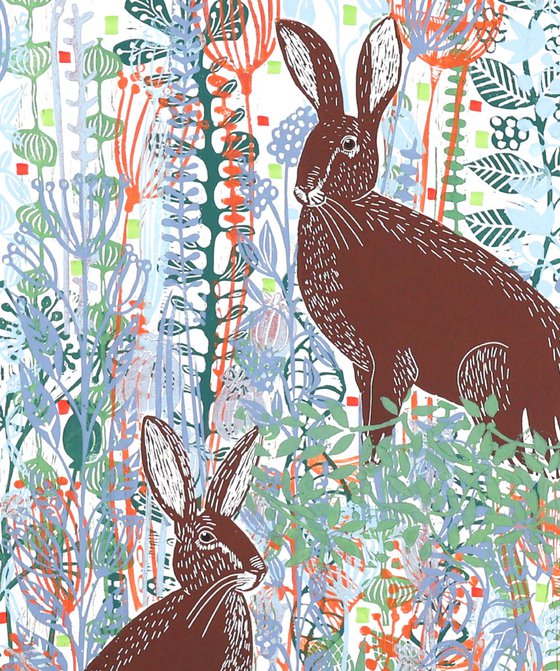Hares in Springtime