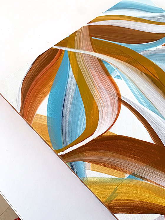 Ocher and Sky blue shades