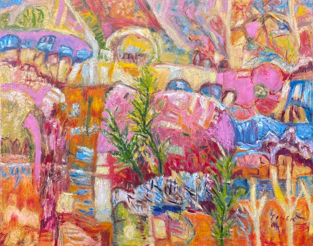 Maureen Finck | Original Oil Painting | The Colours Of India | 76 X 61Cm | Artwork For Sale On Artfinder