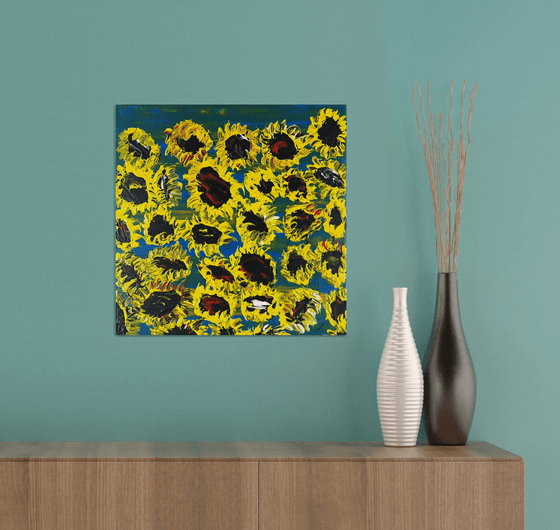 Blooming sunflowers 4