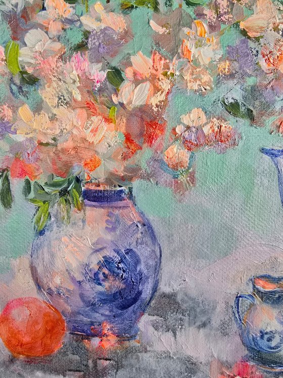 Blossoms and Blue Porcelain
