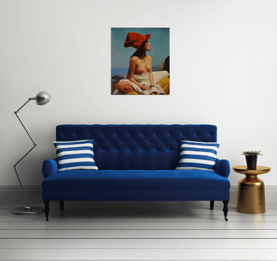 The Woman with the Red Hat.