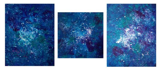 Interstellar, Set of 3 paintings