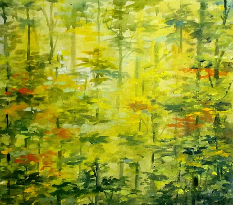 Beauty Of Spring Forest Acrylic On Canvas Pain Artfinder