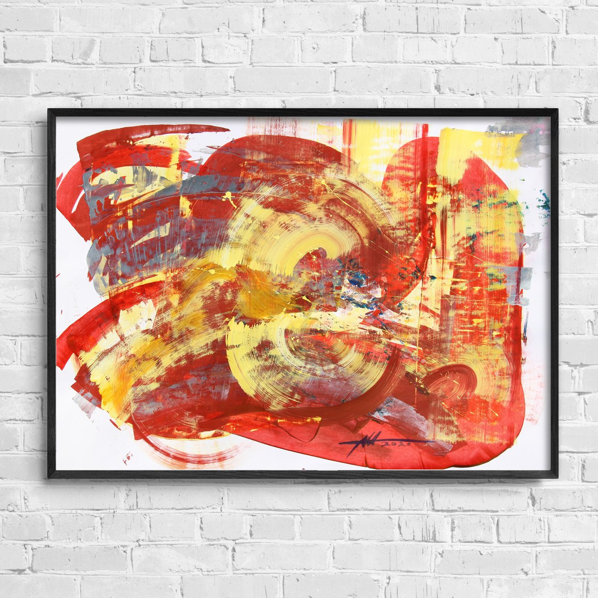 Organic Abstract Acrylic Painting By Anatoliy Menkiv, 33 X 24, #66 Metaphysics Series, Original Artwork