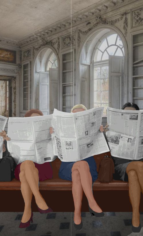 THE READING ROOM   39"X27" by Joe McHarg