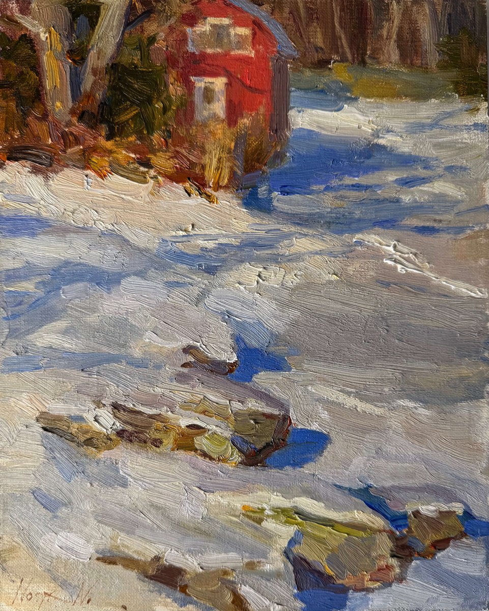 Cold Day Near Weir Farm By Nataliia Nosyk, 8 X 10, Artwork For Sale On Artfinder