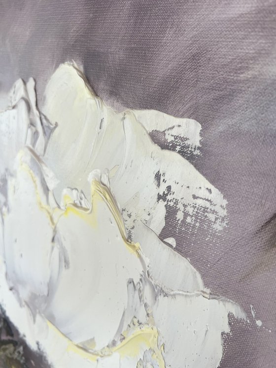 White watchtexture peonies