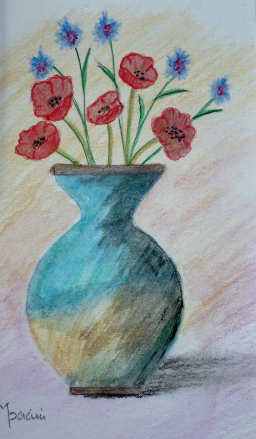 Poppies and Cornflowers by Maddalena Pacini