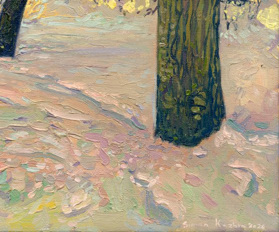 Winter Boulevard at night