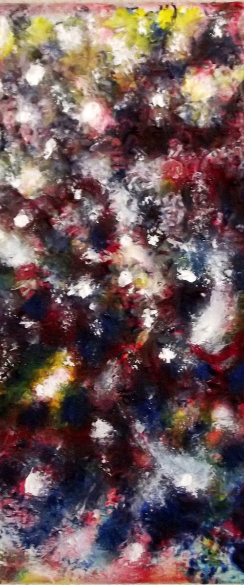 SPECKLED  - Abstract Painting - 30x30 cm by Wadih Maalouf