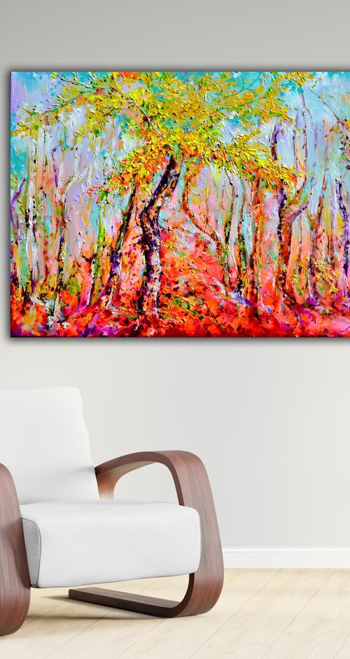 Misty Autumn in the Forest by Soos Roxana Gabriela
