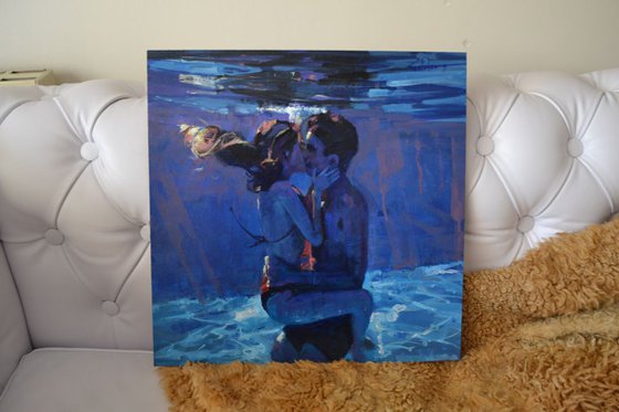 Kissing underwater