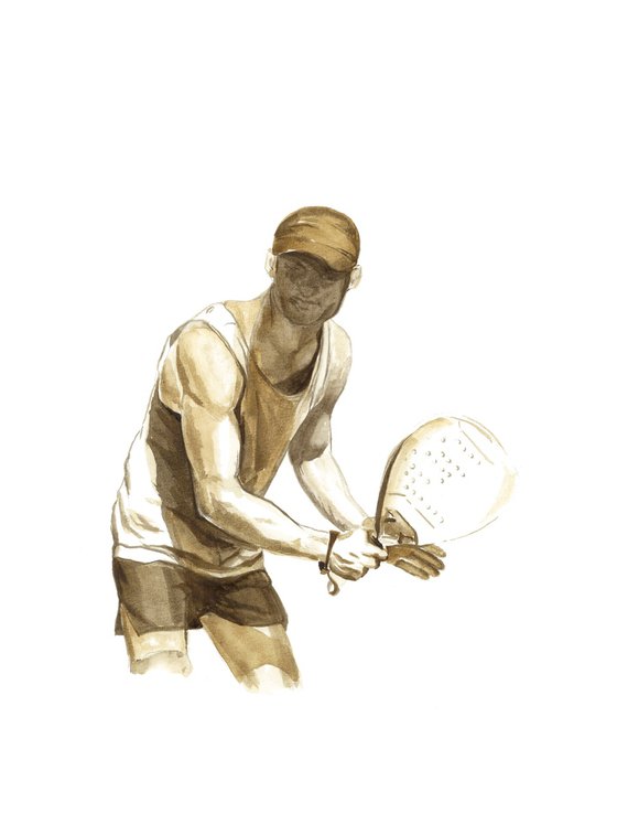 Padel Player Volodia  drawing