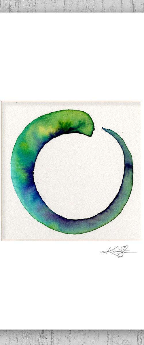 Enso Serenity 104 - Abstract Zen Circle Painting by Kathy Morton Stanion by Kathy Morton Stanion