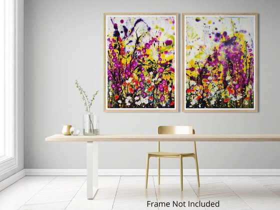 Violet Honeyday; Abstract Floral Landscape