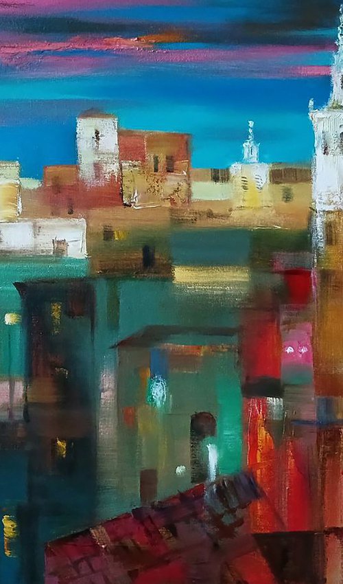 Evening City by Anatolii Tarabаnov