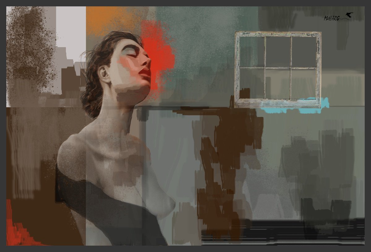 Organic Abstract Painting By Joe Mcharg, 59 X 38, Remembrance, Original Artwork