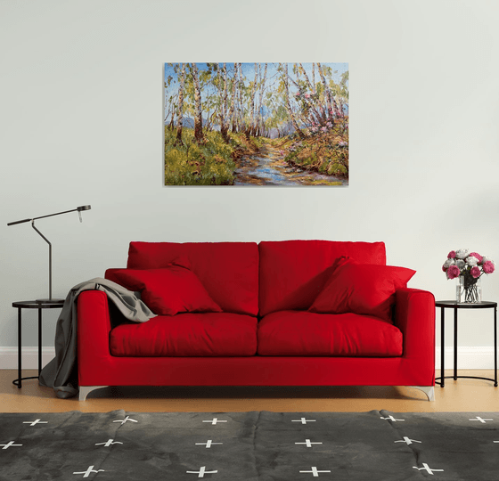 Stream in the Spring Forest