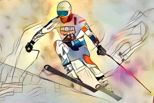 Speed skiing N3 by Danielle ARNAL