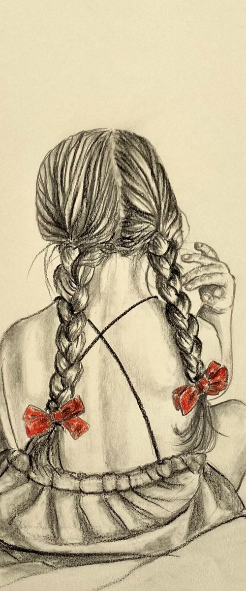 red ribbons /sketch by Natali pArt