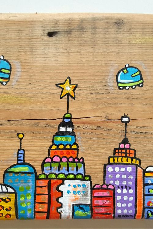 Fantastic Wooden City by Maria Luisa  Azzini