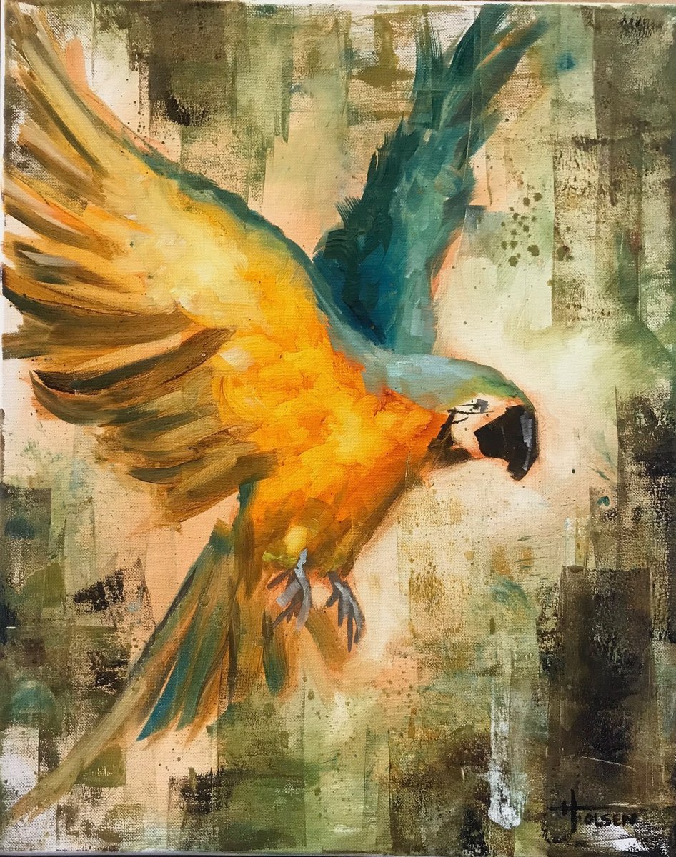 Blue and Yellow Macaw by Heather Olsen