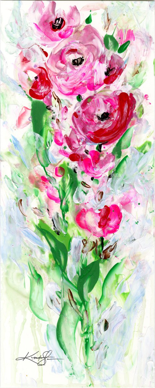 Flower Joy 7 - Floral Abstract Painting by Kathy Morton Stanion by Kathy Morton Stanion