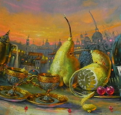 "Dawn for Two" Original Surreal Art by Yurii Novikov