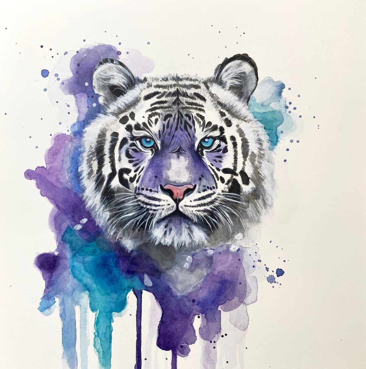Colourful Tiger Painting by Sandy Broenimann