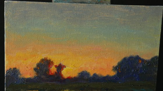 The Summer Sun - original sunny landscape, painting