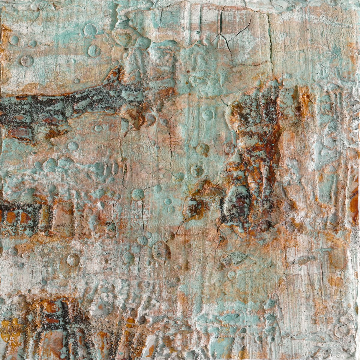 Abstract Painting By Martin Sieverding, 12 X 12", Untitled, Original Artwork