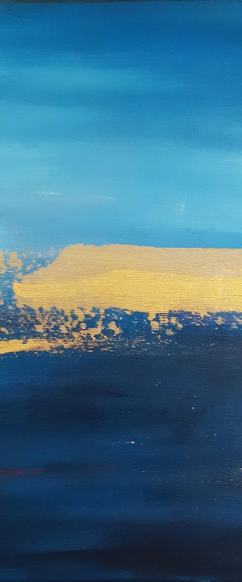 Golden Horizont 3 – Abstract seascape by Stefanie Rogge