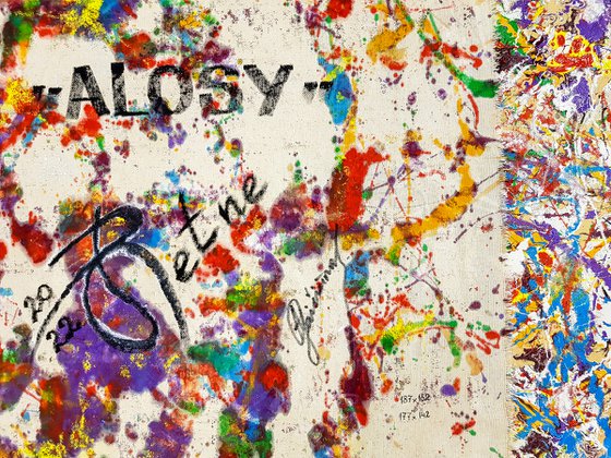 Alosy (H)152x(W)187 cm. Similar to a Jackson Pollock
