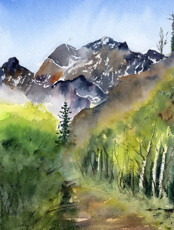 Mountain Path in Morning