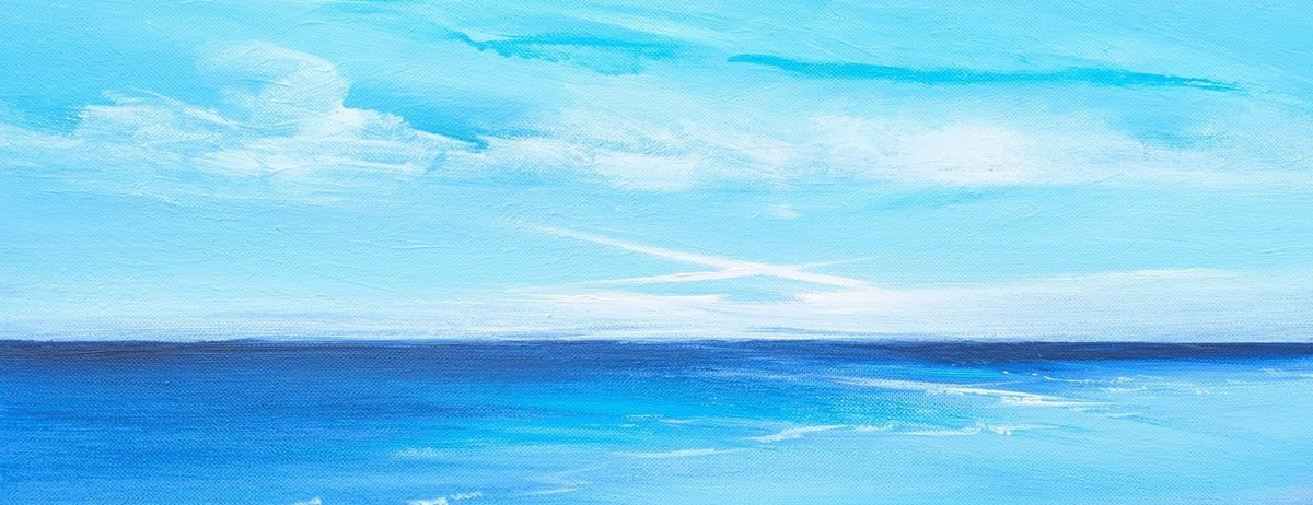 Crystal Blue By Mel Graham, 20 X 8, Artwork For Sale On Artfinder