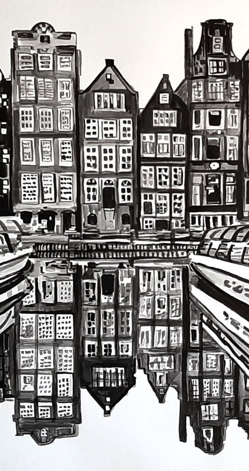 City  Reflection / 87 x 70 cm by Alexandra Djokic