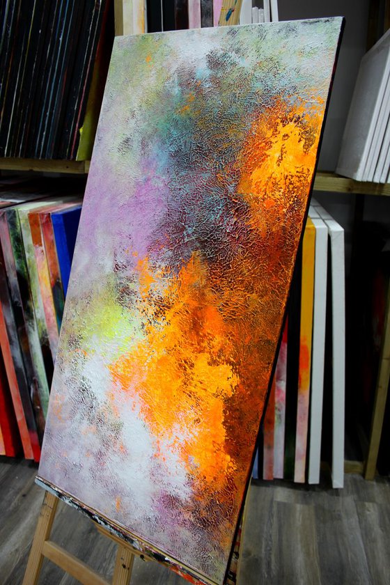 150x100cm. / Abstract Painting / 3 in 1 / Flash