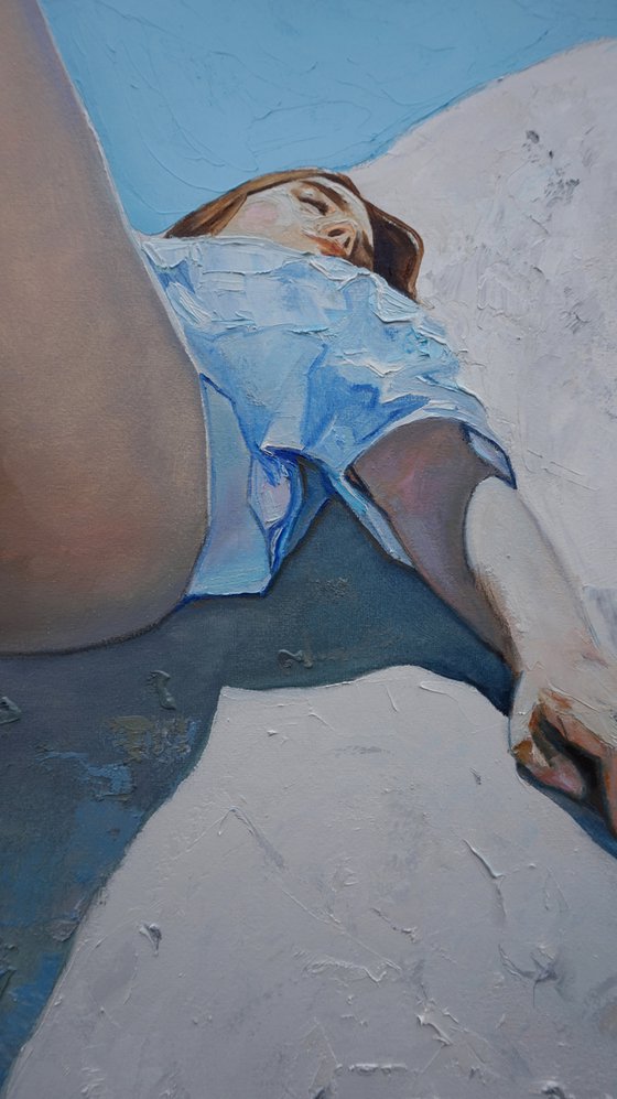 Girl In White Converse  Painting by Anastasia Balabina