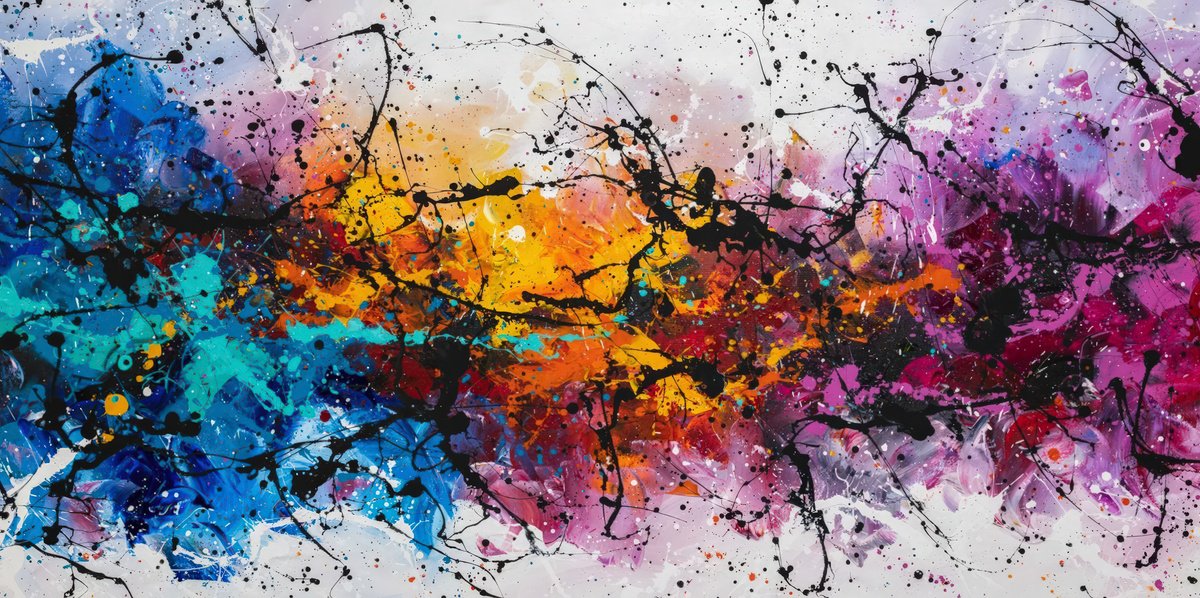 Abstract Acrylic Painting By Art By Catalin, 59 X 30, Love And Desire 200, Original Artwork