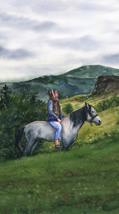 Where the Hills Breathe, 56x76 cm by Tetiana Koda