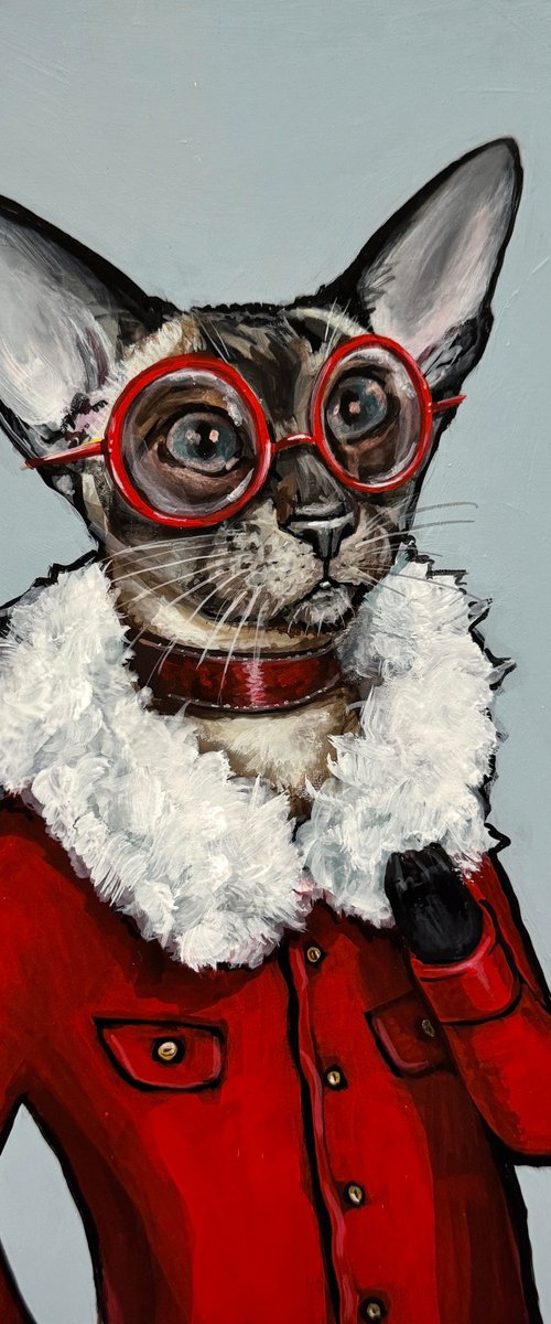 Nina the Siamese kitty by Victoria Coleman