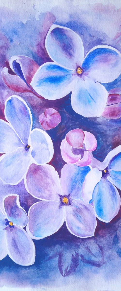 A lilac branch by Liubov Samoilova