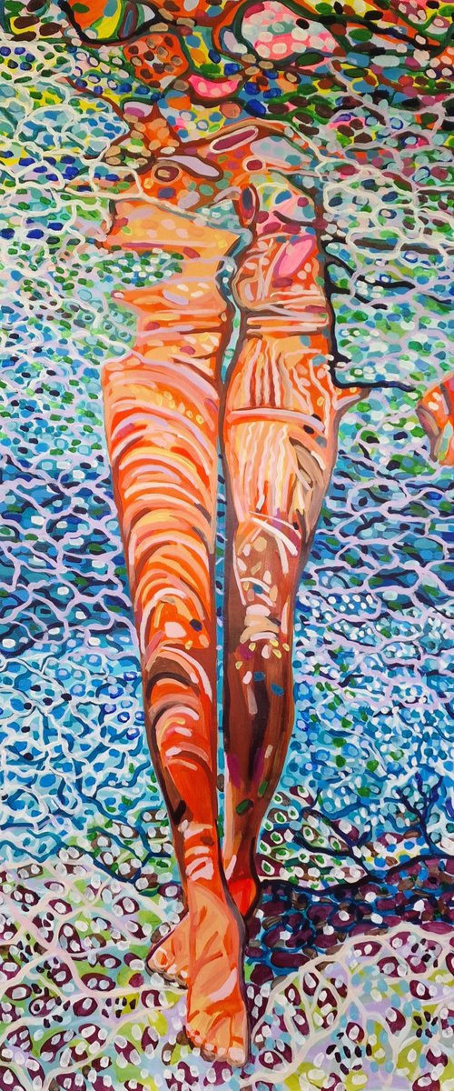 Reserved for Melanie O. / Underwater No8 / 100 x 70 cm by Alexandra Djokic