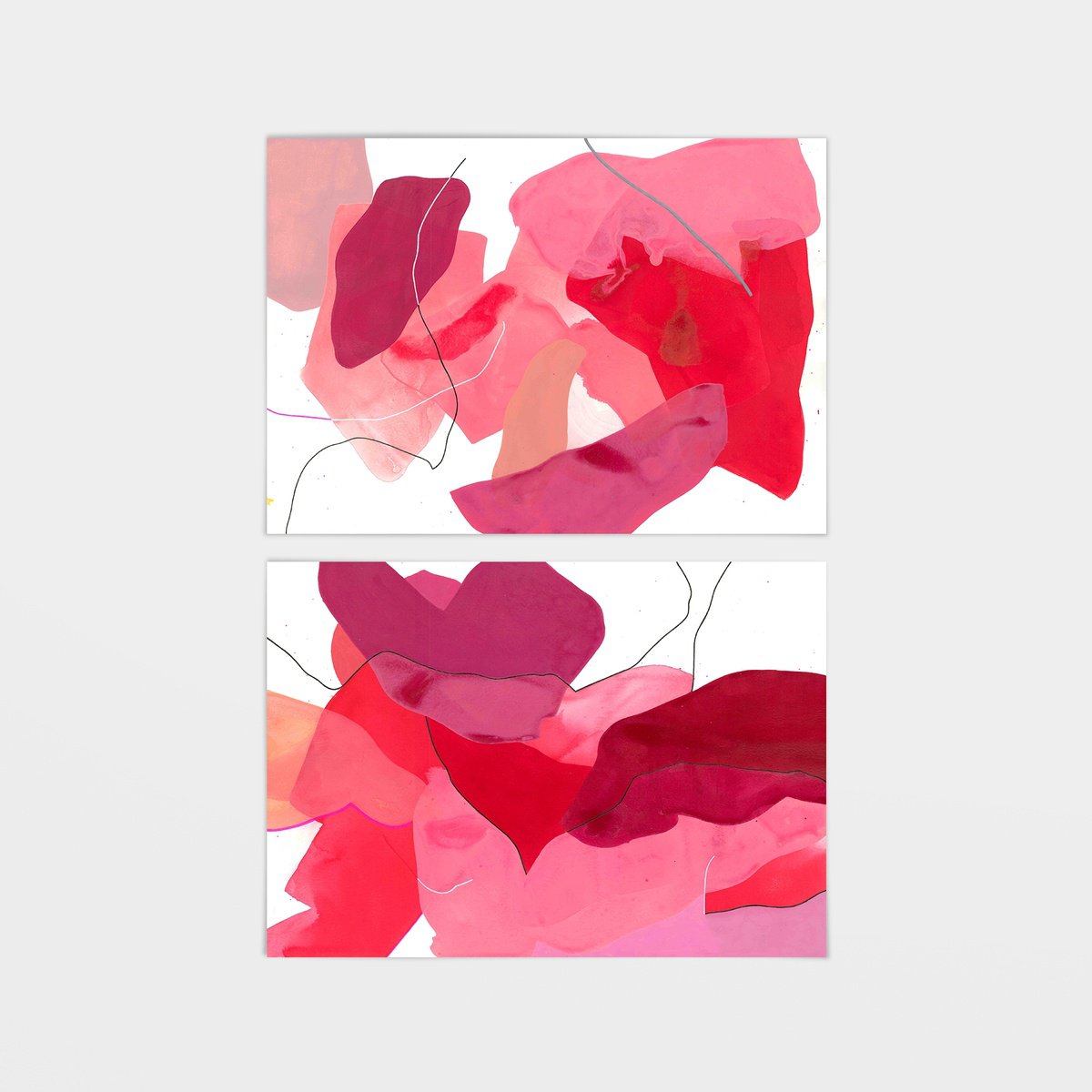 Abstract Painting By Smit Khond, 17 X 23", Marked By Two, Original Artwork