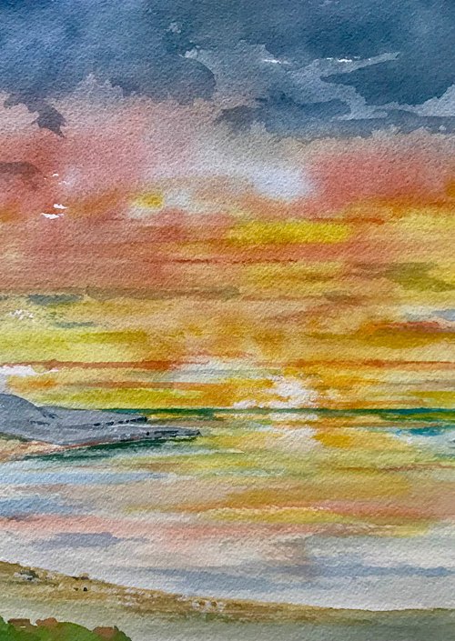 Dawn at The Bay of Cannes by Brian Tucker