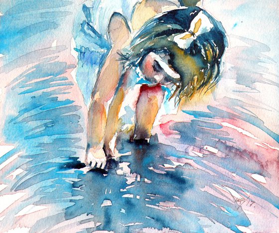 Little girl playing